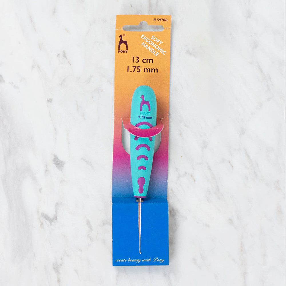 Pony 13 cm 1.75 mm Çelik Uçlu Ergonomik Saplı Dantel Tığ - 59706